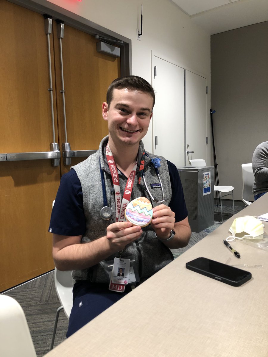ucsdpedschiefs's tweet photo. Nothing like a puppy🐶 at our wellness noon conference to lower that BP & cortisol. Thanks to Chris Price for bringing his adorable 3 mo old puppy, Charlie. Residents also enjoyed cookie 🍪 decorating, which the puppy wanted a taste of 😋. #ucsdpeds #ucsdpediatrics #pedsmatch21 https://t.co/TnQihWvd7T