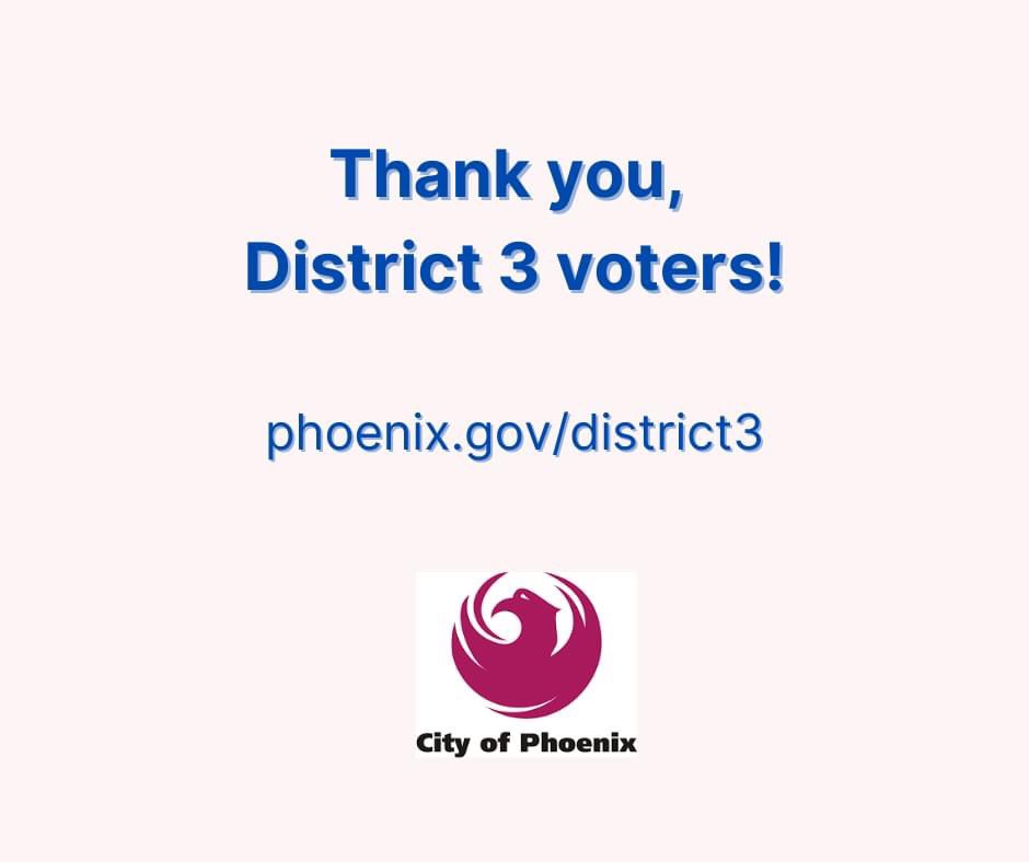DebraStarkPHX's tweet photo. I am honored and humbled to be re-elected as your councilwoman! I’ve spent my life in public service, and I hope I can continue to serve the district and City in a thoughtful manner. Let us continue the good work we started together! https://t.co/cWnRt2bs8g https://t.co/ca3ozajjgJ