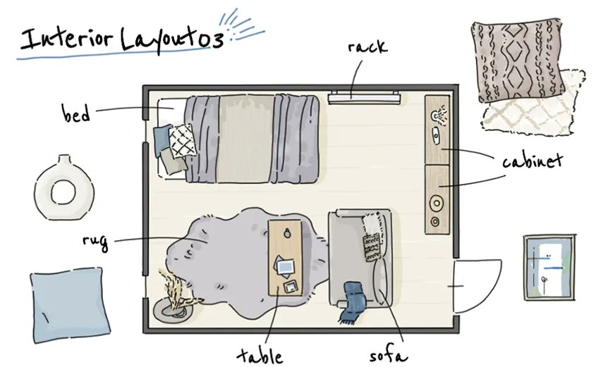 グレートーンに合わせた、シャビーかつナチュラルテイストのインテリアをコーディネートしたワンルーム🛋️スポットカラーにブルーをチョイスして、ファブリックなどで差すことで優しさの中に爽やかさを感じる仕上げに。
#LOWYA_COORDINATE

▼いますぐトレンドコーデをCHECK ▼
low-ya.com/features/coord…