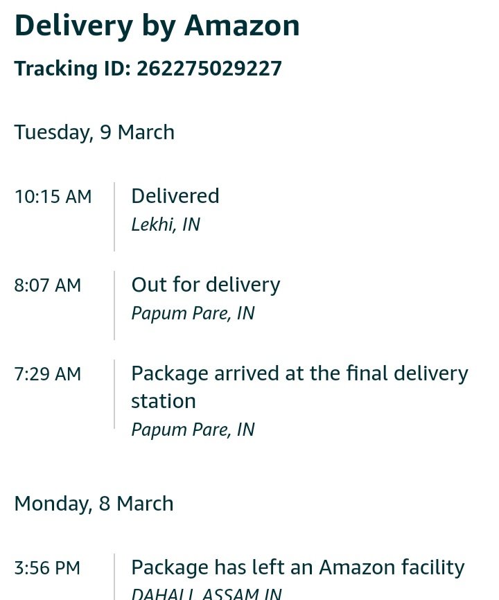 karli_lollen's tweet photo. @amazonIN 
Dear Amazon,  I haven't  received  yet. But showing  that the product  was delivered on 9th March 2021, though, my product is cheap cost but I need my products.  Please look into the matter. 
Thank you 
From Itanagar (Arunachal Pradesh) https://t.co/Gkj34ZlmXY