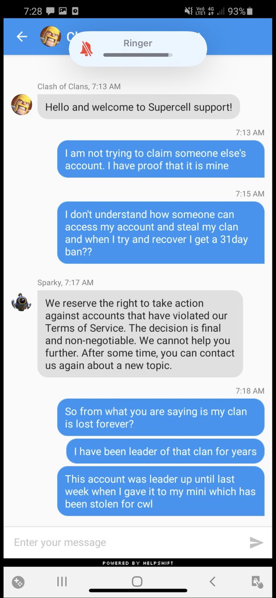Something needs to be done about phishing accounts. Our family clan Aussie Militia was stolen during CWL. The leader account was phished and email changed  The leader Trento has lost access to it. He's received 3x31day bans for trying to speak to game support. How is this fair??