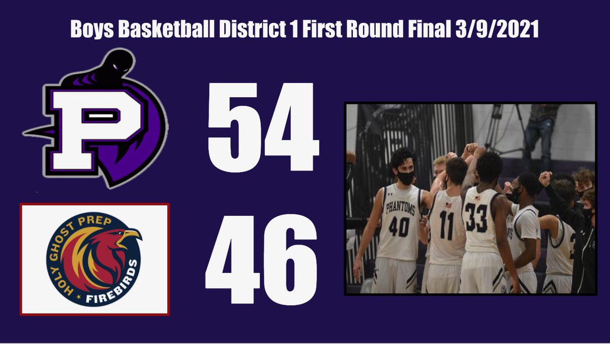 PASDPhantoms's tweet photo. The @Phantom_Hoops win their first round game!

Go Phantoms!!😈 https://t.co/vuJajhtzn2