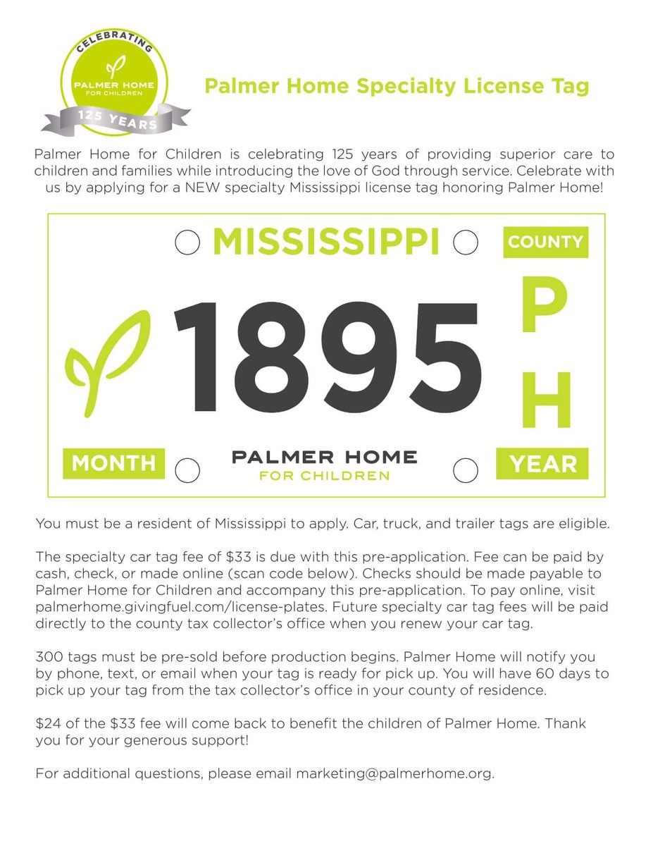 HernandoMS's tweet photo. @PalmerHome is selling specialty license tags! Register and pay online at https://t.co/ha7readC83. For any additional questions, email marketing@palmerhome.org!#supportlocal https://t.co/jU1SkAG4yv
