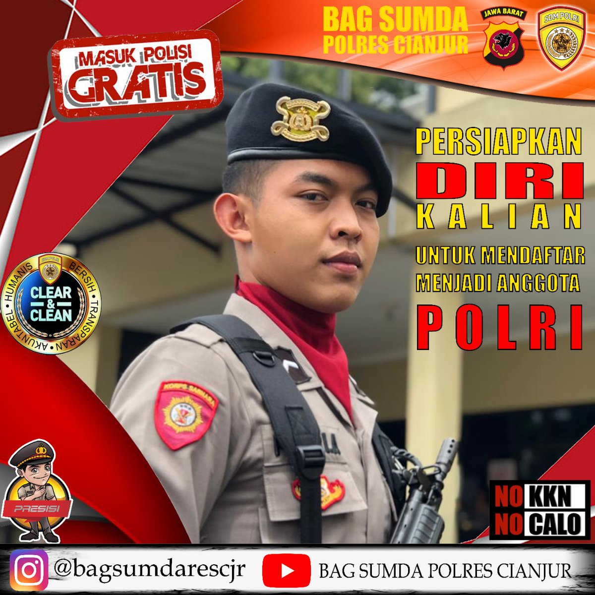 h_azmal's tweet photo. AYO PERSIAPKAN DIRI KALIAN UNTUK MENDAFTAR MENJADI ANGGOTA POLRI #PRESISI #BETAH #NOCALO #NOKKN #GRATIS 

@ssdm_polri
@birosdmpoldajabar
@divisihumaspolri
@infocianjur https://t.co/ZffQN5RkGK