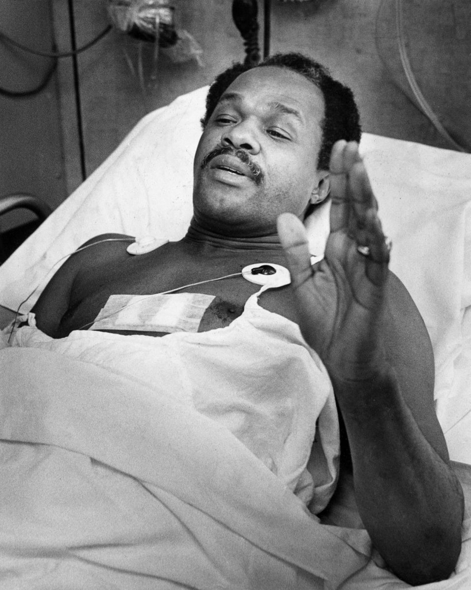 councilofdc's tweet photo. On this date in 1977, hostages were taken at three sites across the District, including at the Wilson (then District) Building. Tragically, @WHURfm journalist Maurice Williams was killed in the siege. Marion Barry was shot, and staggered, wounded, into the Council Chamber. https://t.co/cUZUf5LG07