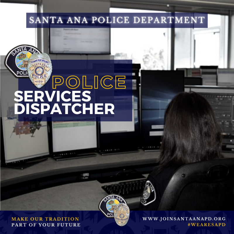 SantaAnaPD's tweet photo. WE ARE HIRING - If you are interested in becoming a #SantaAnaPD Police Services Dispatcher, apply today! Application deadline is March 31st – Don’t miss out
https://t.co/lxs1JcL7yp
#JoinSAPD #thiscouldbeyou #CommunityFirst #OneTeamOneMission #WeAreSAPD https://t.co/Tlubpfd19l