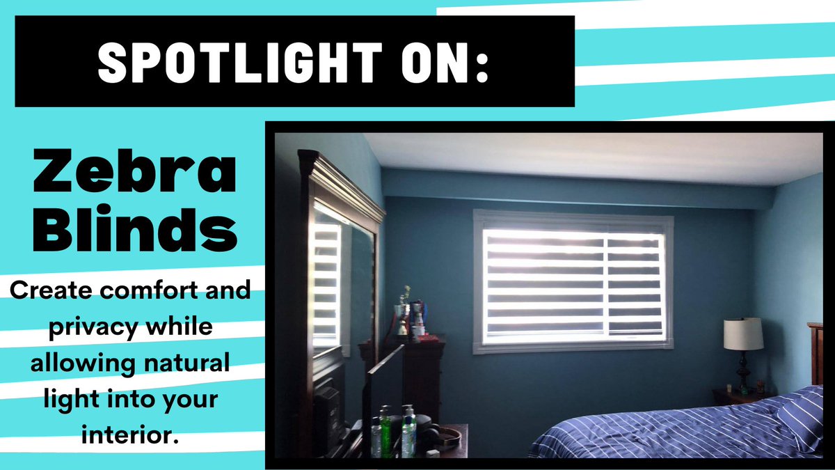 WindowPrime's tweet image. #zebrablinds are made from two alternating fabric panels. When fitted together, they offer the look of traditional horizontal #blinds and allow light into your interior. For complete privacy, rotate the bands for the solid look of a shade. 
#windowtreatment #interiordesign