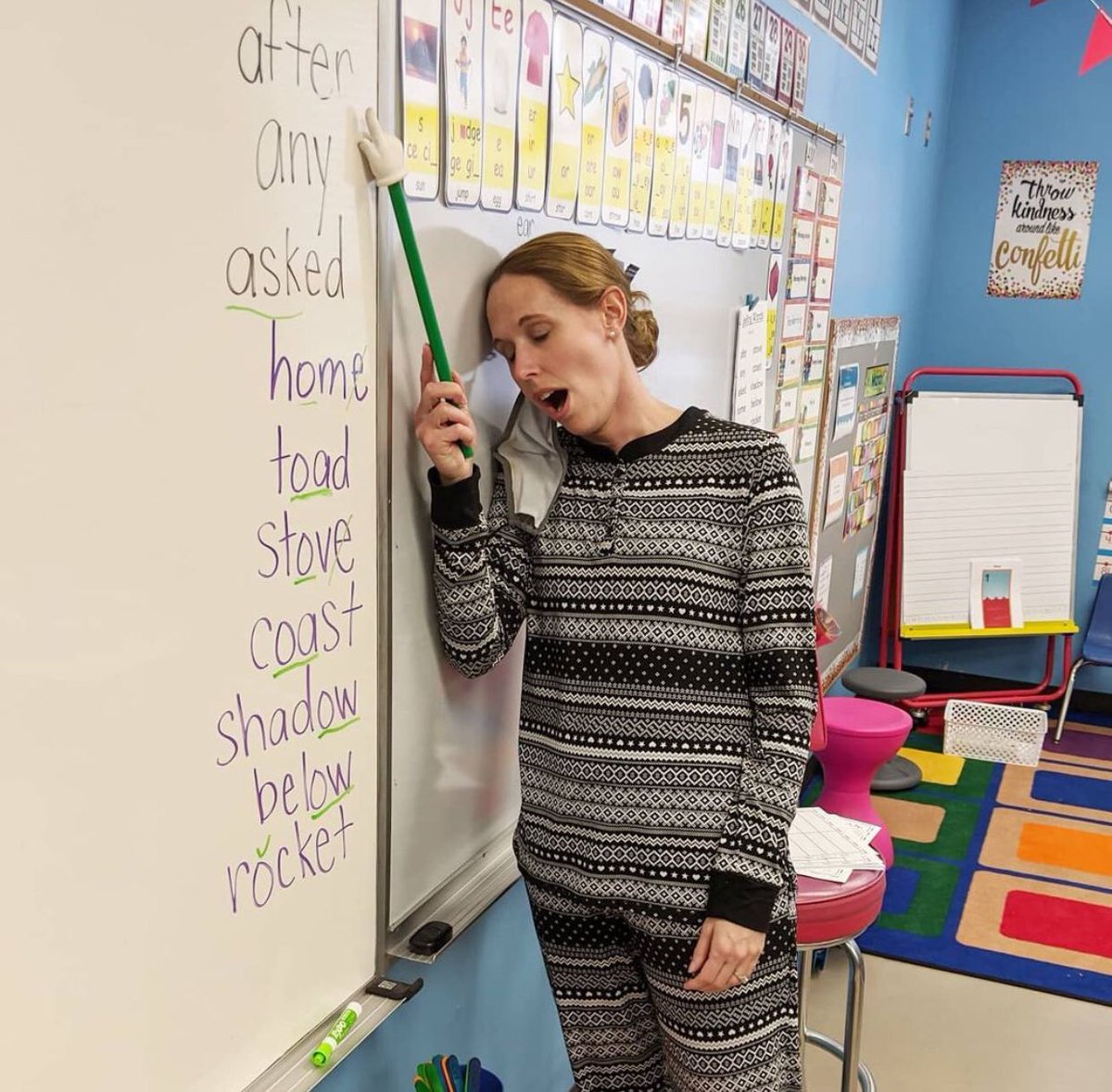 HeritageNL's tweet image. We kicked Spirit Week off yesterday with PJ Day. 1st grade seemed to take it a bit too literally. #HCSTransform