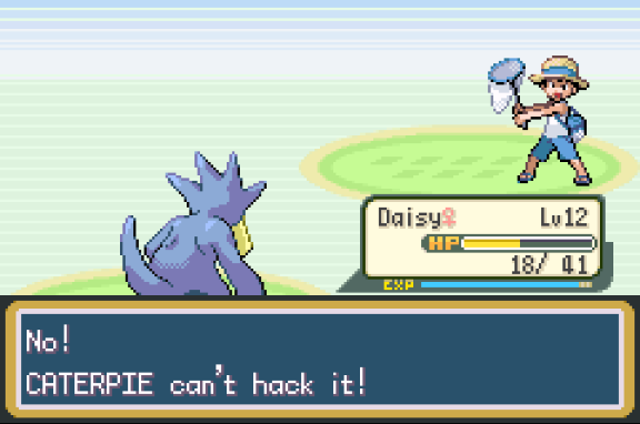 TacticsOfaWitch's tweet image. Um.... you didn't have a Caterpie Sailor Wayne....

Also you can't hack living Creatures