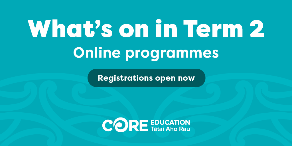 TataiAhoRauCore's tweet photo. Looking for in-depth professional learning in Term 2? Facilitated online programmes range from 5-20 weeks, fitting around your schedule. Upcoming topics include: innovative learning, te reo Māori, games-based learning &amp; cultural capability. Register now https://t.co/oH254qdiMR https://t.co/EvkLIcfc6x