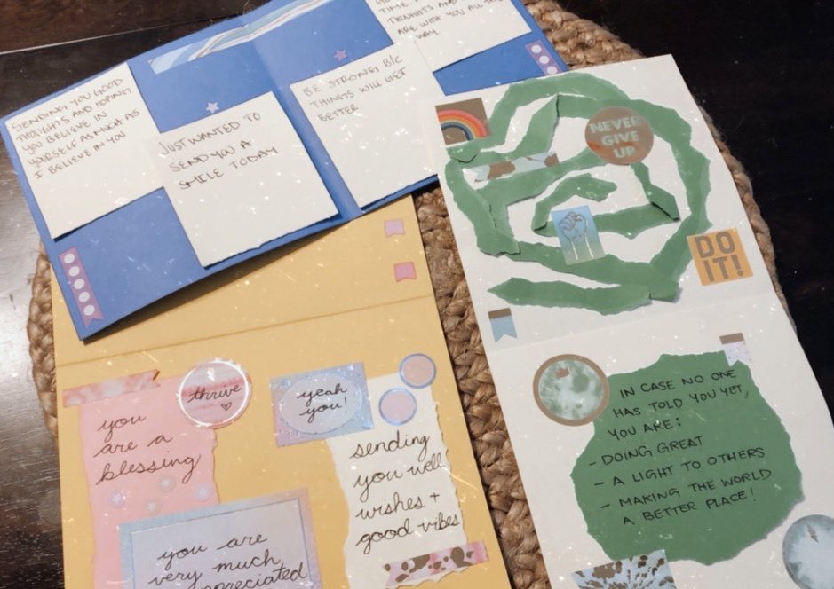 GlamourGalUCSD's tweet photo. Check out these beautiful handmade notes sent out to seniors from our last collab kind note writing event! πππππππ
.
.
.
.
#kindnotes #ggmovement #gg #makechange #ucsd #glamourgals #glamourgalsatucsd #kindness #inspirationalquotes #inspirational #bethechange #seniors https://t.co/hauuvdcaW6