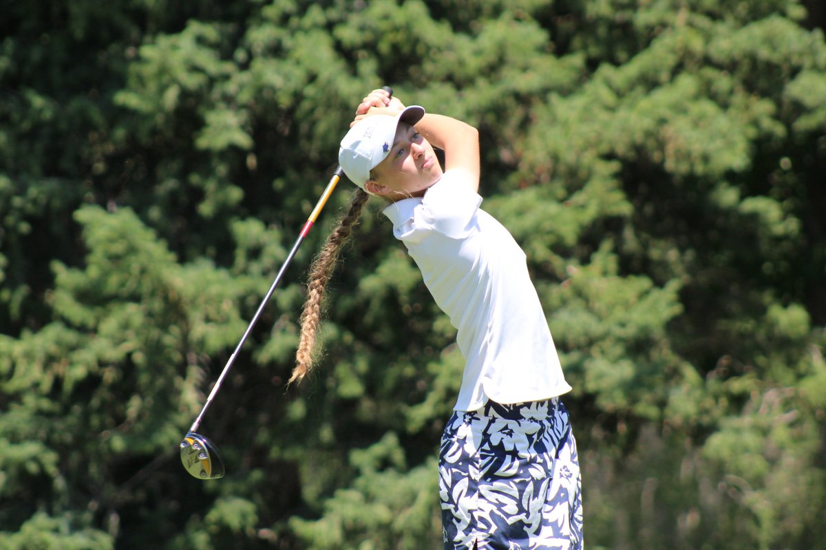 RandyatFairways's tweet photo. Westminster's Whitney Banz (top) and Cassie Campos finished in first and second place to lead the Griffins Women's golf team to a win at the SMSU Spring Invitational today. Banz shot a (+3) 71-74 - 145 for medalist honors Campos finished (+9) 151 
Results: https://t.co/KlgF23gXDx https://t.co/ieRIecpyD7