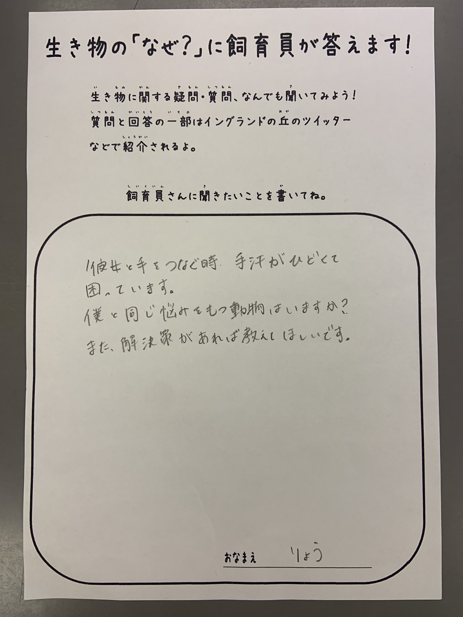 イングランドの丘 動物スタッフ 公式 飼育員への質問コーナーには様々な生き物に関する疑問質問や 時にはお悩み相談も投函されることがあります T Co Dfui117fo4 Twitter