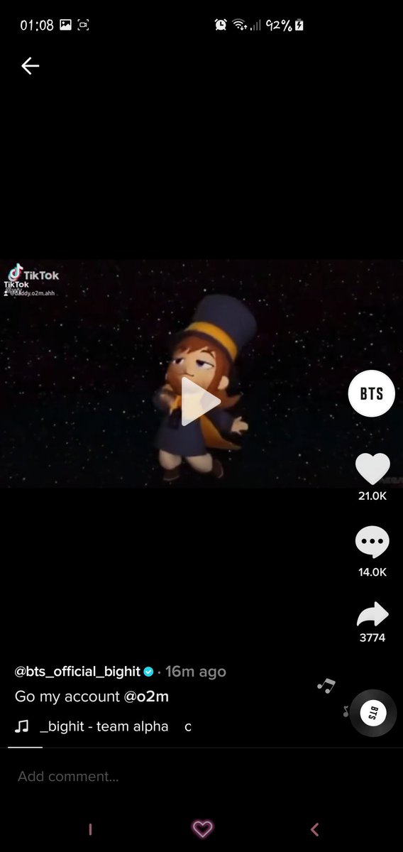 Ka4Ru's tweet photo. @BTS_twt 's TikTok really got hacked by some Arab dude. 🤣 #TikTok #BTS #BTSARMY #ARMY #BTS_ARMY @bts_bighit #BigHit @tiktok_us #o2m https://t.co/cJlHeOkk6s