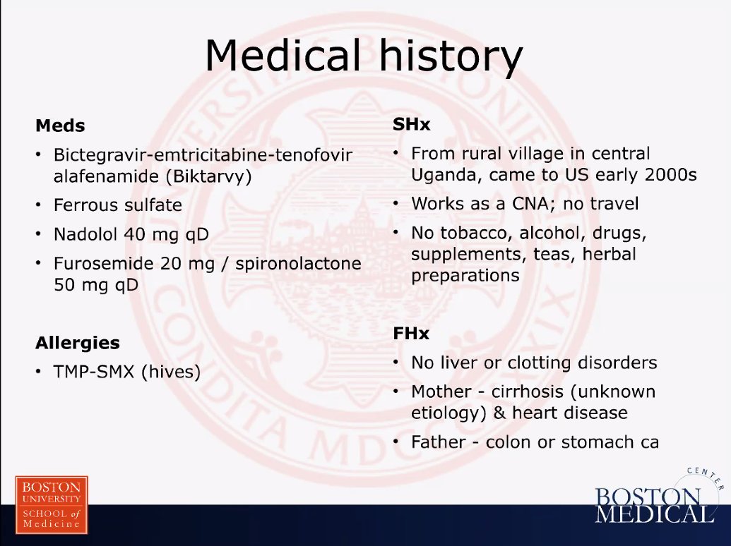BrighamGI's tweet photo. Next, @The_BMC GI's James Connolly presents a 57yo Ugandan woman w/ HIV on ART, non-cirrhotic portal HTN 2/2 portal SMV thrombosis p/w post-prandial epigastric pain, vomiting and weight loss
#MedEd #GITwitter #BostonInterHospitalGIConference https://t.co/NEzwjI7CXp