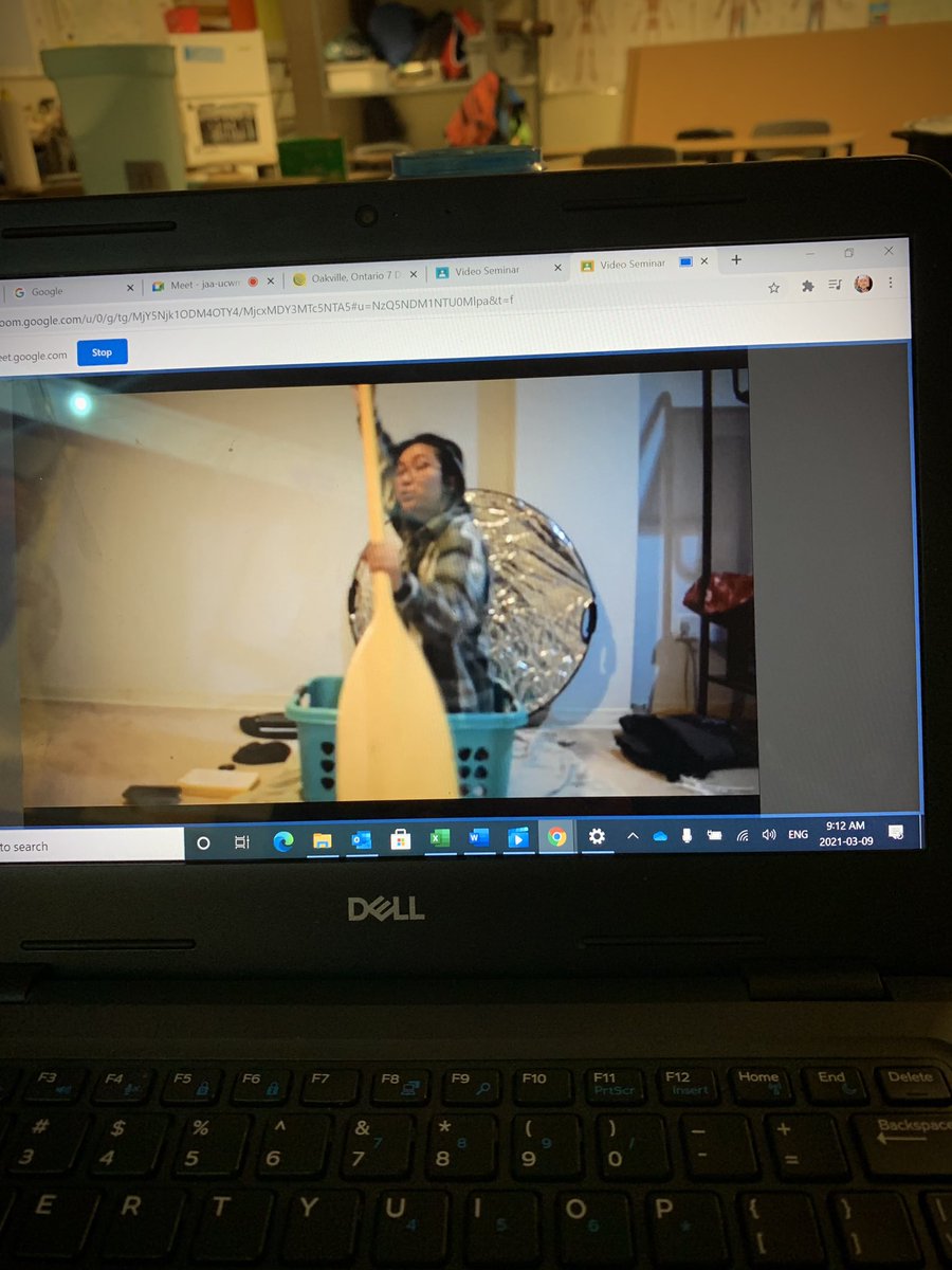 Had a great 2021 moment today . Teaching outdoor ed is teaching students to be prepared and adapting to different situations. Today one of my students taught the class canoe paddling strokes from a laundry hamper in her living room . It was awesome !