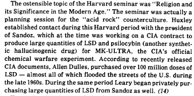 the two tracks - the counterculture and the military-industrial research into LSD - were never really separate