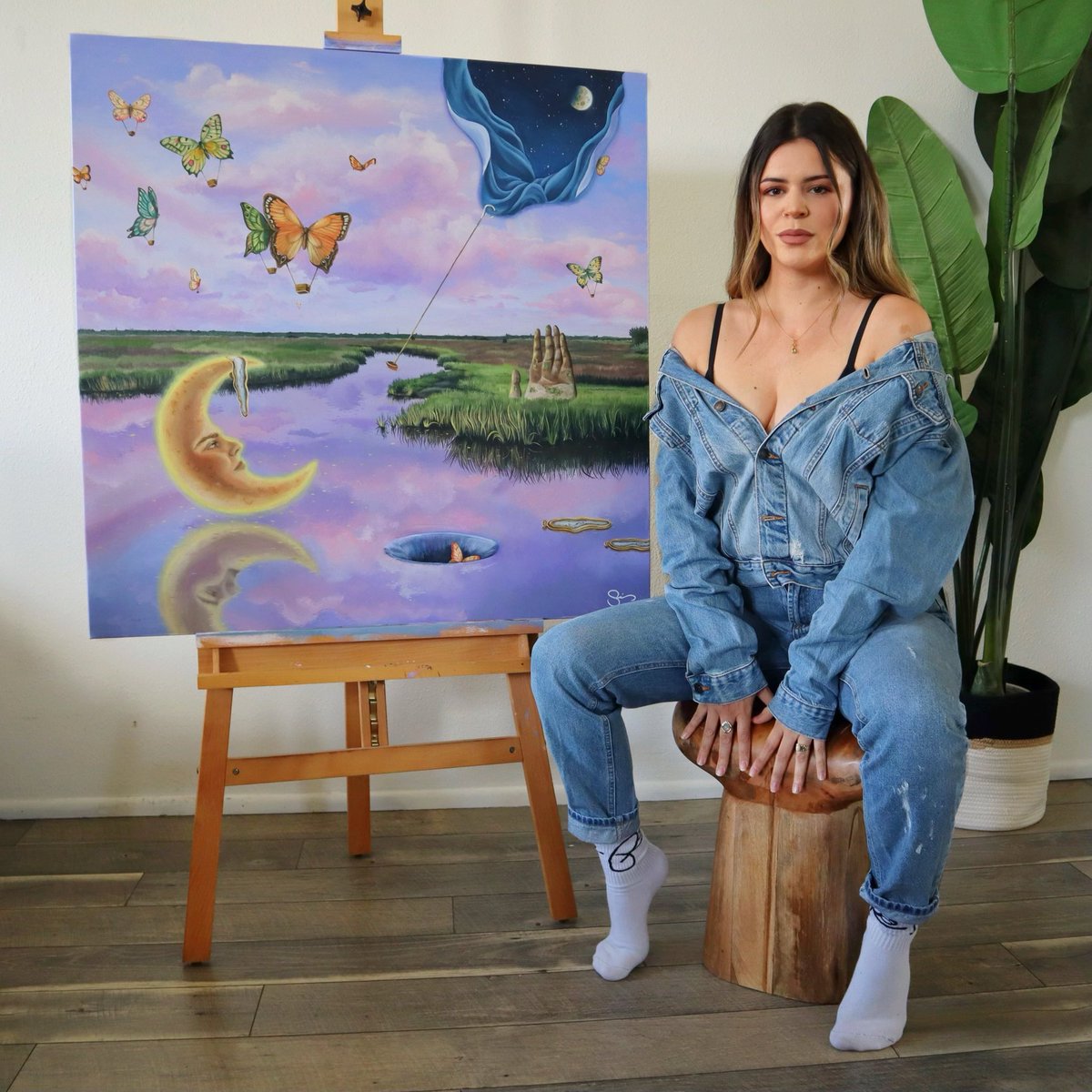sincerelyart's tweet photo. first painting of 2021... and another trip around the sun. 
so blessed 🤍 https://t.co/fWJI7KbIod