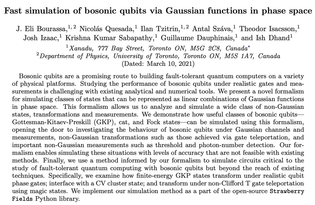 _cweedbrook's tweet photo. Fast simulation of bosonic qubits and fault tolerance! By the awesome @XanaduAI team

https://t.co/XwzyBCVJn3 https://t.co/uP89wvbL6b