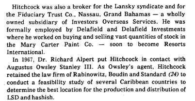 Owsley Stanley invented the Grateful Dead's Wall of Sound, but was also a major LSD trafficker. his banking ties show that his operation was major and spooked up