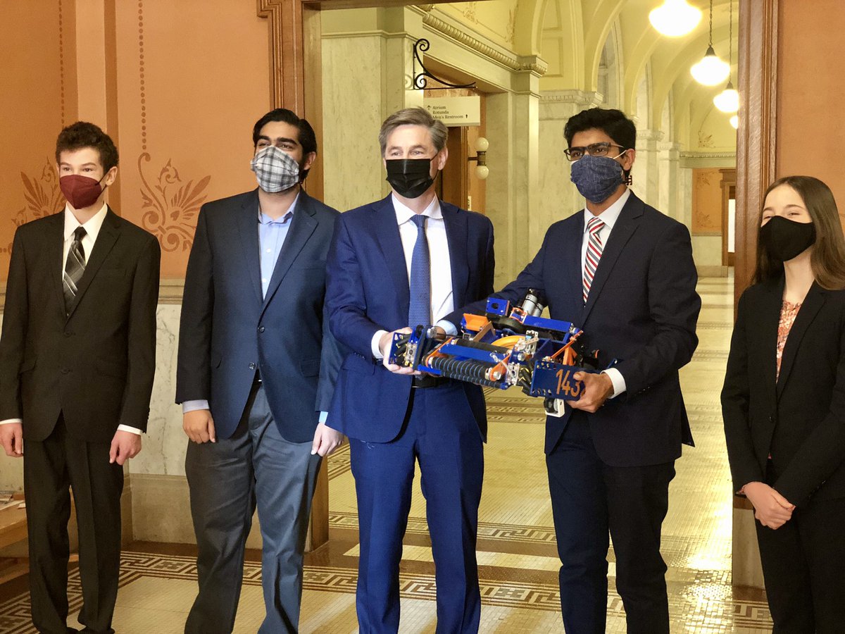 Thank you Senator Matt Dolan for meeting with our robotics team. We appreciate the opportunity to discuss bringing funds to FIRST teams in Ohio! 

We appreciate your positive feedback on our efforts and look forward to continuing this relationship and to future meetings with you.