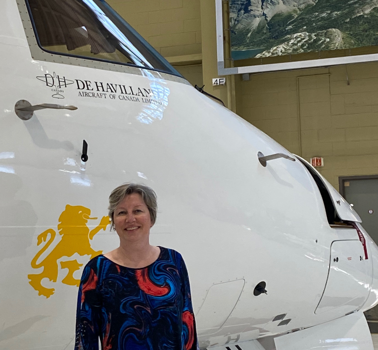 dehavillandAIR's tweet photo. It’s #WomenOfAviation Week, and today we are celebrating Deanna Hönsch, a Design Approval Designee (DAD) for structural repairs at De Havilland Canada. Learn more about Deanna and her story: https://t.co/N4Q39l6OfG

#WOAW21 https://t.co/TtSi4wQX3B