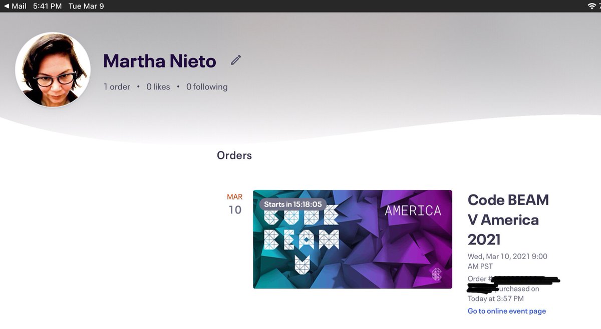 MmmarRTHa's tweet image. Ya tengo mi ticket para la @CodeBEAMio 🥳🥳🥳
Gracias a @hiphoox @alebricio @mesurashii y a todos los que han hecho posible que podamos tener más skills y aprender cosas nuevas para tener un mejor futuro como desarrolladoras!
🦾 #Elixir #Erlang #codeBEAMv 💜 #myelixirstatus
