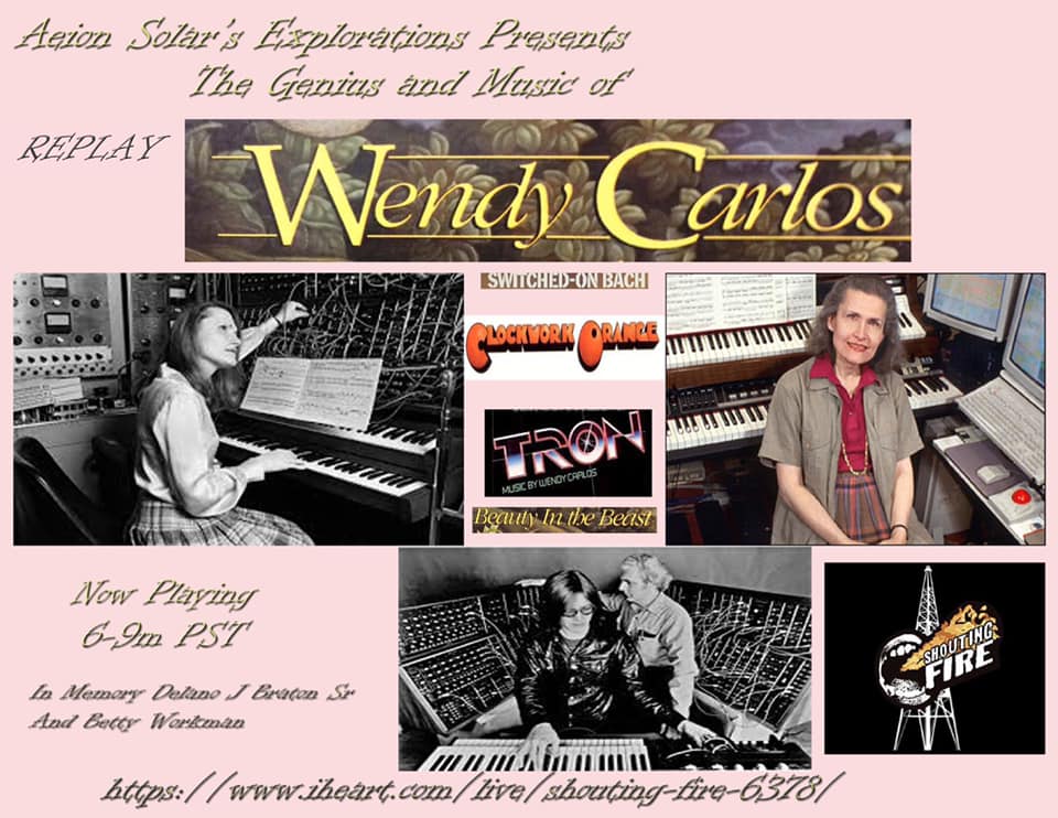 Now Playing, Wendy Carlos.  hear Soundtracks to A Clockwork Orange, Tron & Beauty in the Beast. Now  6-9 PST on Shouting Fire iheart.com/live/shouting-… #WendyCarlos #Bach  #SwitchedonBach  #MoogSynthesizer #Aclockworkorange #Tron #Beautyinthebeast #Shoutingfire #internetradio