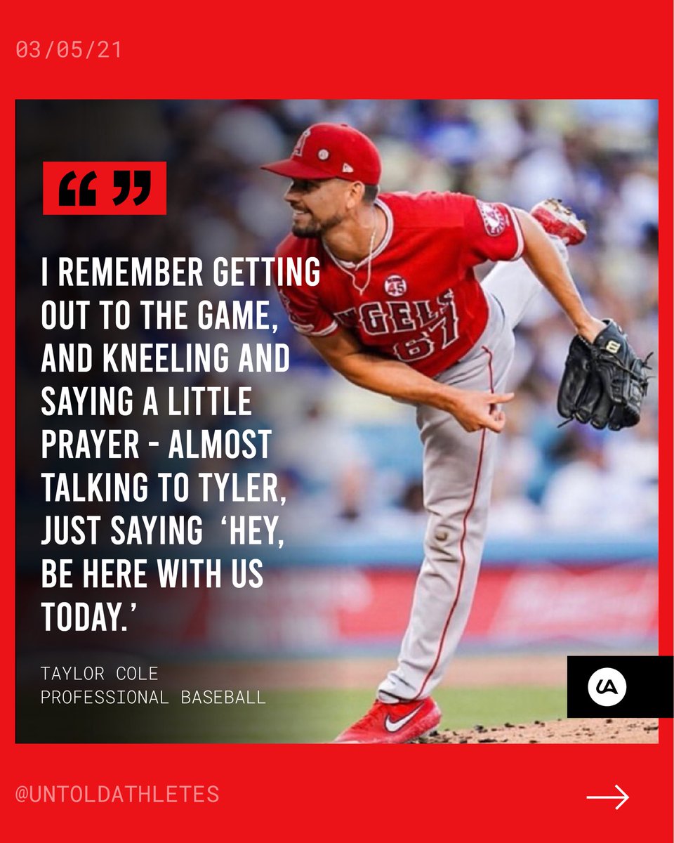 Angels pitcher <a href="/Taylor_JCole/">Taylor Cole</a> was tasked with a heavy challenge: Pitch in the first home game after Tyler Skaggs’ death. The result was a miraculous combined no-hitter.

Read Taylor’s full story here: untoldathletes.com/stories/taylor…
