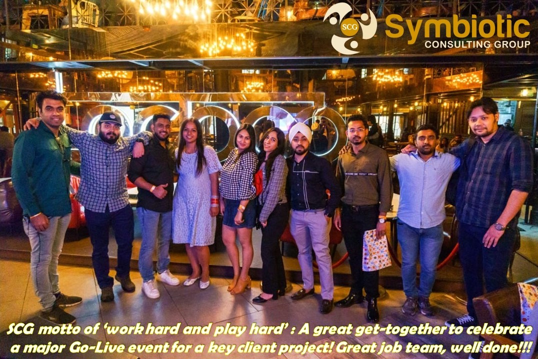 Symbioticco's tweet photo. Great team event for celebration for a go-live for a mission critical client project. That's our motto - Work Hard and Play Harder🙂. Great work and contributions team, well done and keep it up!
Rosy Kaur  
VP Marketing &amp; Social Media https://t.co/SBD6WWa9Pl