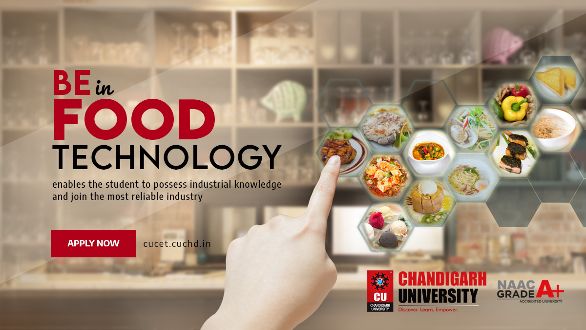 Chandigarh_uni's tweet photo. #Food Technology is a growing industry with a high demand for skilled professionals both in the Government and Private sectors. #BE in Food #Technology enables the student to possess industrial knowledge and join the most reliable industry. https://t.co/m4QrPuflXb #CU #F_&_B https://t.co/MuKs1iKXEB