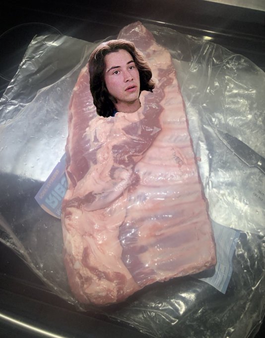 I made Keanu Ribs! Thank you.  #keanureeves https://t.co/MXUXOGnzIs<a href="/tag/keanureeves"class="tags">#keanureeves</a>