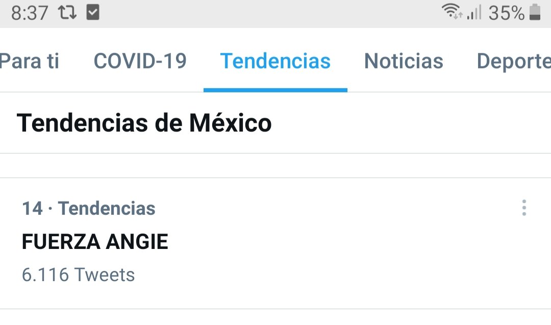 Somos tendencia en México y todo por nuestra Reina <a href="/Angiefloreshn/">Angie Flores 💙🎶💜</a> 

FUERZA ANGIE