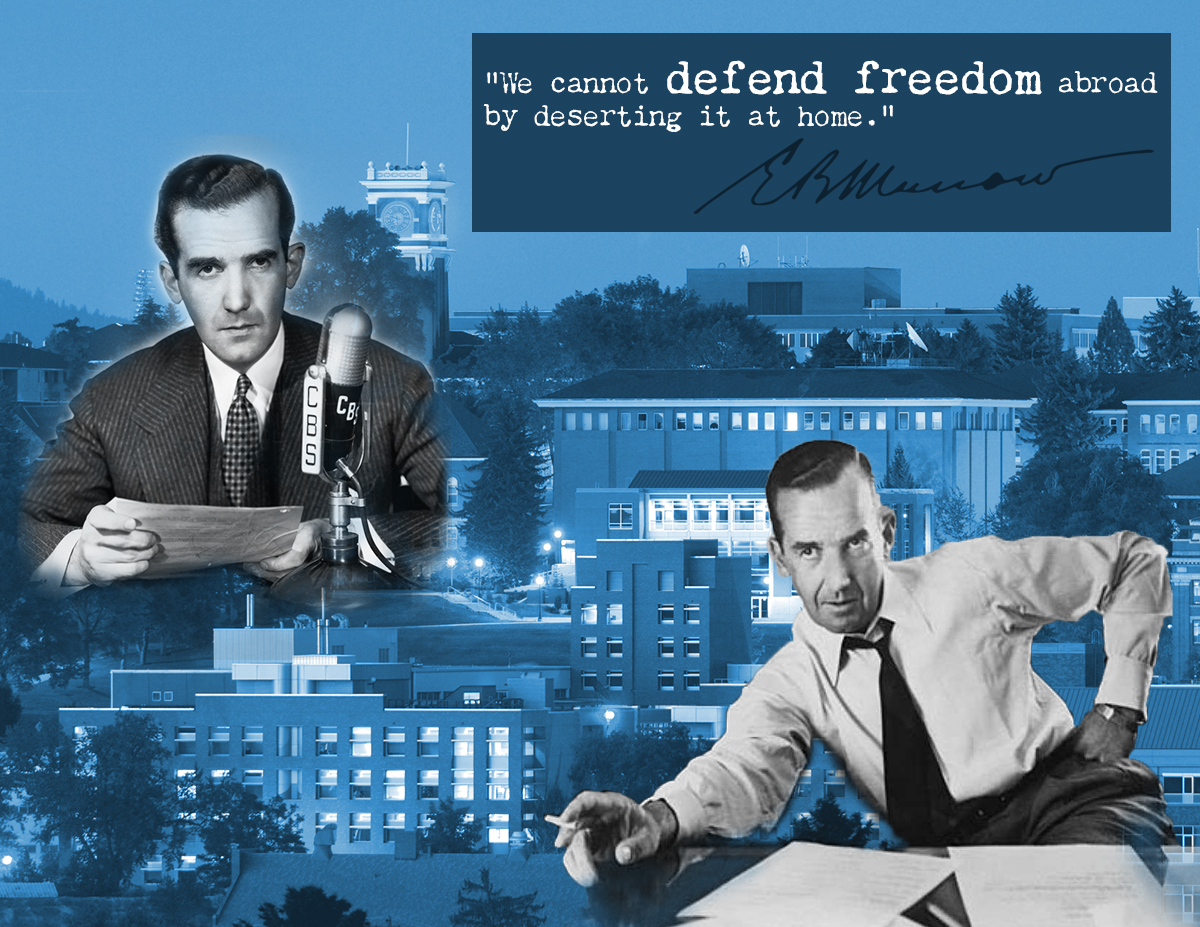 Lyssa_Leilani's tweet photo. Another Adobe Photoshop creation competed. A montage of Edward R. Murrow, one of WSU's most famous alumni for his achievements while respecting the SPJ Code of Ethics.
#Com210 #MurrowUGLife #Murrow #ComMajor @MurrowCollege https://t.co/akhQhHzZMP