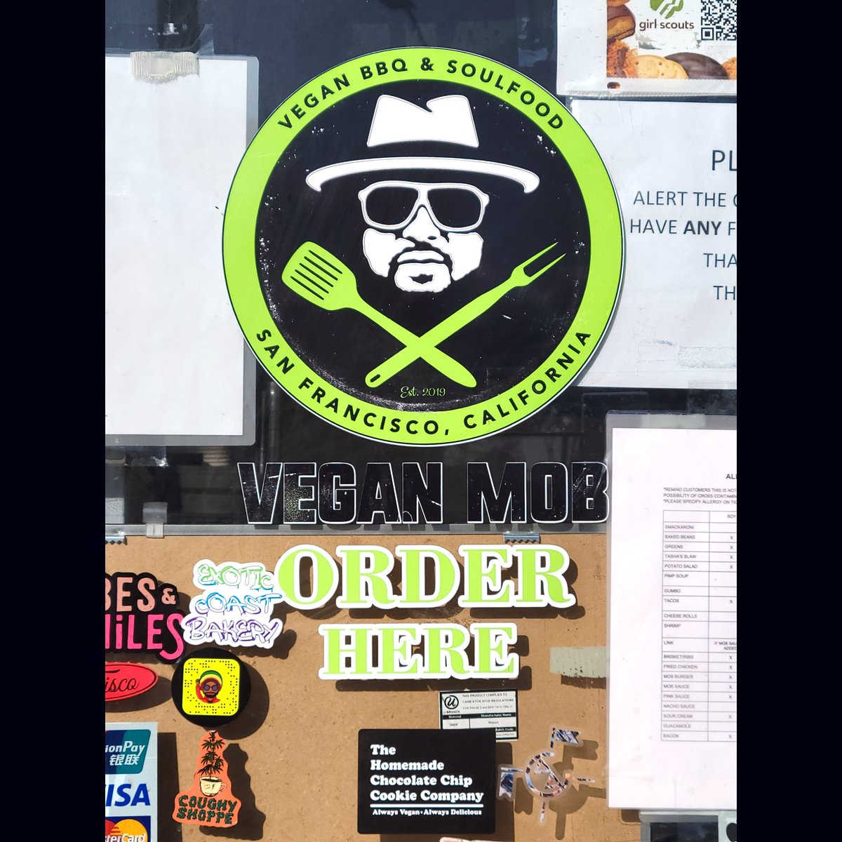 hcccookie's tweet photo. 🅥 The Homemade Chocolate Chip Cookie Co. Is @officialveganmob add them to your order today!
🙂 🌱🍪💚Ⓥ
#VeganMob #hcccookie #sfbayareavegan 
#vegancookies #govegan #itsdamob #vegancommunity #chocolatechipcookies #veganbbq #vegansoulfood #sfvegan #alwaysveganalwaysdelicious https://t.co/0nWZY5cMQt