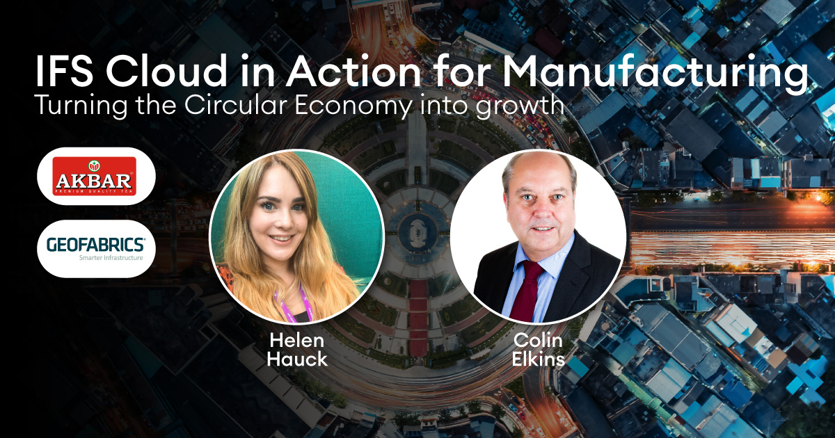 We are excited to announce that our customer Akbar Brothers will be featured in the #IFSCloud launch. Learn how IFS Cloud will enable your manufacturing business to adopt &amp; embrace the Circular Economy. Register ifs.link/anQldr?