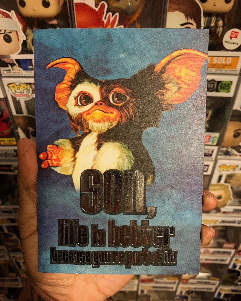 mr_moon_85's tweet photo. Canβt believe I found this! My son really loved his #Bday card this year! π
#FatherAndSon #Birthday
#Gremlins #Gizmo
#Geek βπΎ #Nerd ππΎ
#TwoKoolGeeks π€ #MrMoon π€« https://t.co/N3DnNlFT0O