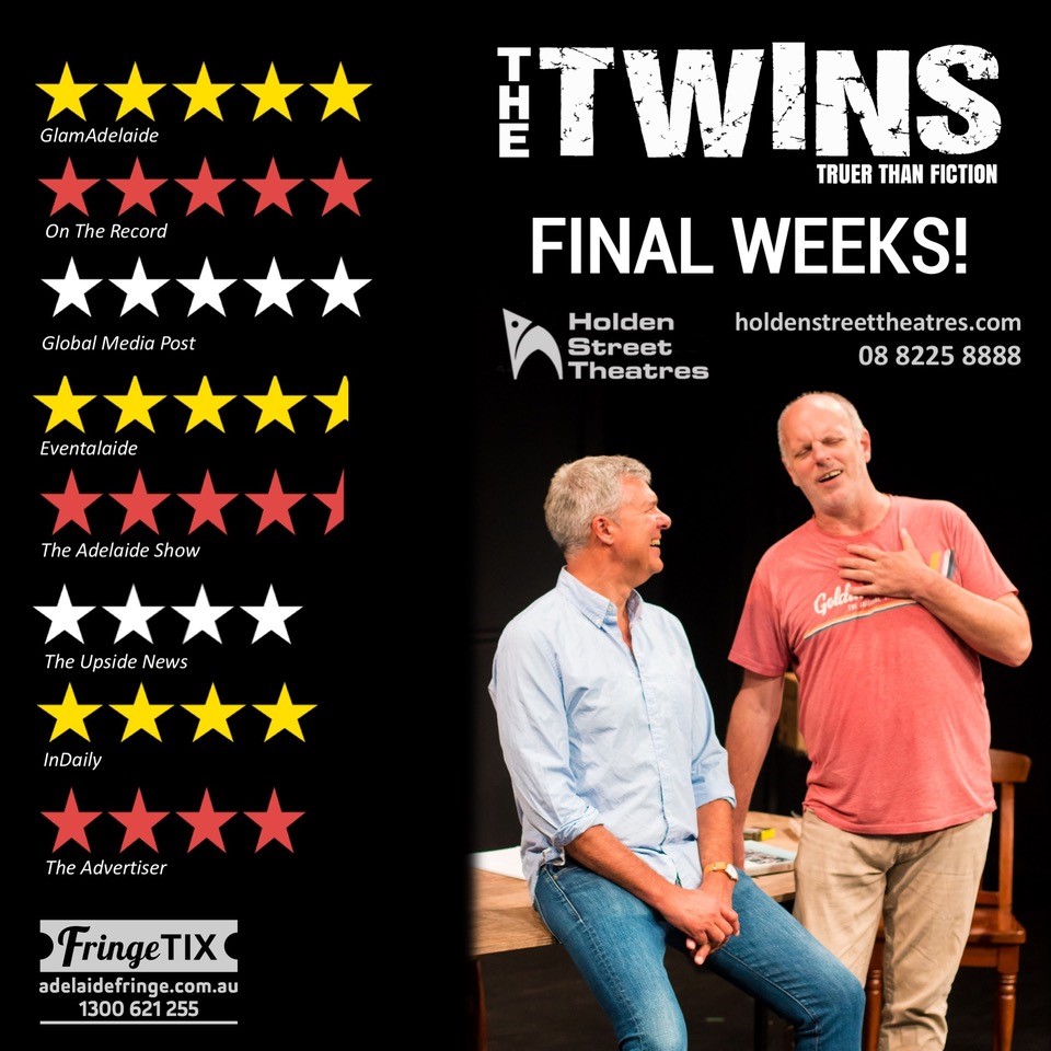 ⭐️⭐️⭐️⭐️⭐️The rave reviews just keep rolling in for 'The Twins'!
If you haven't already, grab your tickets before they all sell out. 
🎟️bit.ly/TheTwinsHST <a href="/thegregfleet/">Greg Fleet</a> <a href="/iandarlingshark/">Ian Darling</a>