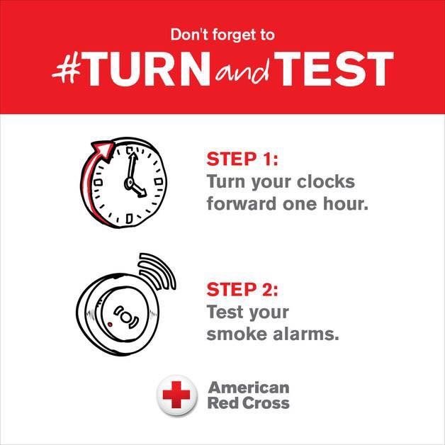 RedCrossUtah's tweet photo. Tomorrow morning on @ABC4Utah: Don't miss #UtahRedCross talking about the perfect time to check your smoke alarms, during daylight savings! #TurnAndTest on March 14. See you then! https://t.co/z88T9sp63m