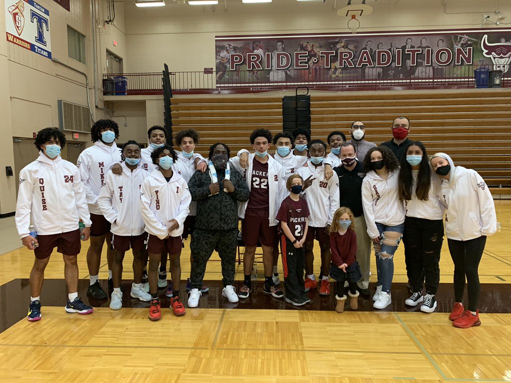 coachmmac's tweet photo. For the first time in FIFTY ONE years the South St Paul Packers are Conference Champs! 

79-67 victory over St Thomas Academy moves our record to 17-0!

Metro East Conference Champions!

#SouthSideStampede https://t.co/AVmdyyQIVm