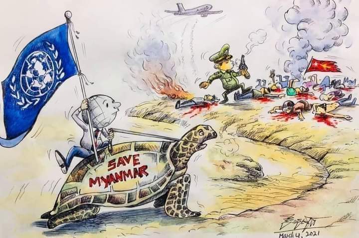 KenRoth's tweet image. The Chinese government's vision for UN Security Council "action." 
Via @AungHla55116886