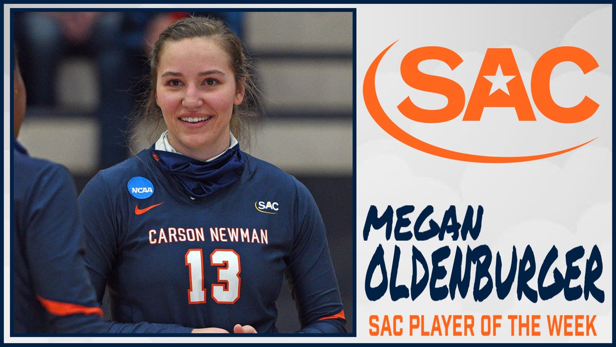 ☑️ First player in <a href="/CarsonNewmanVB/">C-N Volleyball</a> history to win two straight weekly awards
💰 SAC kills leader

👏 <a href="/oldenburgermeg/">Megan Oldenburger</a>

📰 bit.ly/3qBYSCR