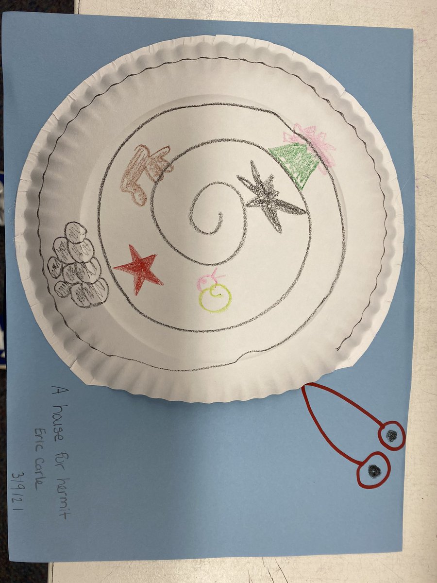_Toni_withanI's tweet photo. So our theme this week is Under The Sea  🌊.. So today we read A Home for hermit Crab by Eric Carle. Funny thing is that they’re my ideas, but they execute them way better than I do!! My “teacher example” 😬 #mostteacherscantdrawanyways https://t.co/CU9MX2ZXLH