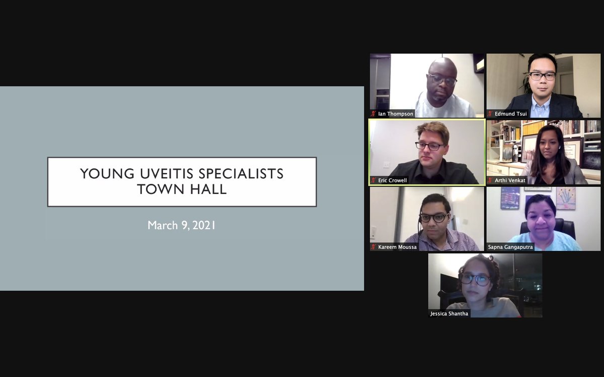 Thank you for attending our first YUS virtual event!

We enjoyed hearing all your great ideas &amp; comments and look forward to working with you all!

If you would like to be added to the listserv, please send us a DM!

#uveitis #ophthalmology