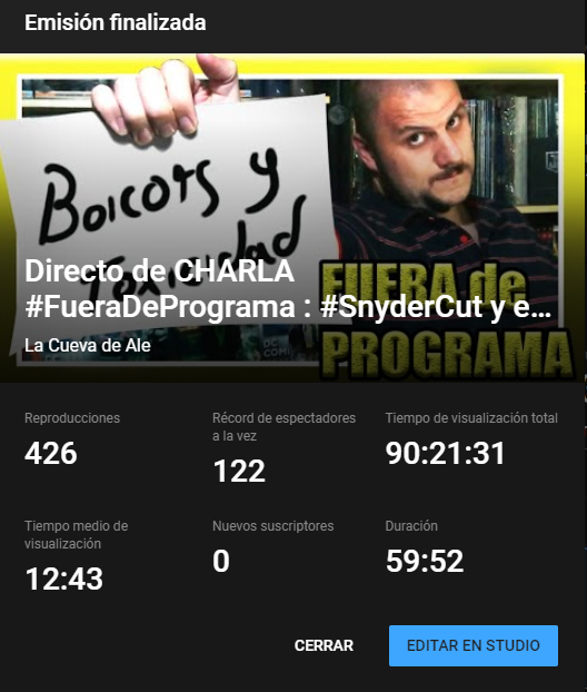 la_cuevadeale's tweet photo. MUCHAS GRACIAS a todos los que fueron a ver el directo de #FueraDePrograma hablando sobre lo que sucedió con la filtración y las acciones que han tomado un grupo de personas tratando de arruinar a muchos la película. https://t.co/XFu7VcOr6H
