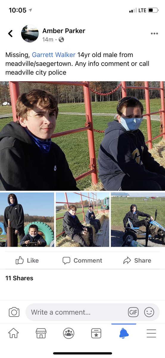 jazlynicolee's tweet photo. PLEASE IF ANYONE HAS SEEN MY NEPHEW CONTACT ME OR THE POLICE!!!!!! he was last seen being dropped off at Meadville High School at 8 am but never showed up to school!!!!!! please pray! https://t.co/CYPQleMfBh