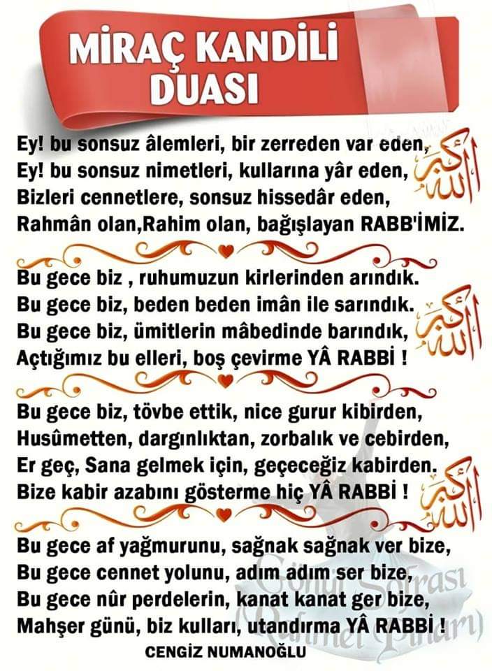 MSTFUSUL's tweet photo. #MiracKandilimizMuebarekOlsun #HayırlıKandiller Allah'ın selamı rahmeti bereketi üzerinize olsun inşaallah https://t.co/gZWutM9Uzi