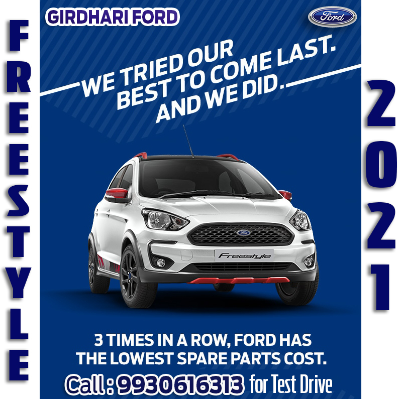 girdhariford's tweet photo. We tried our best to Come Last and we did.
3 times in a row, ford has the lowest Spare Parts Cost.
Call for #Freestyle2021 test drive : 9930616313
@FordIndia https://t.co/L2JFhlCFnC