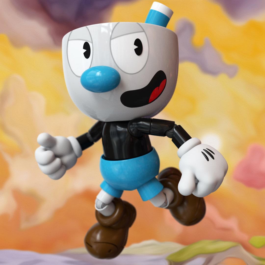 Thunder6cat's tweet photo. Cuphead&amp;Mugman☕️⚡️🔵🔴 #toydesign #Cuphead #C4DtoA https://t.co/5d1RHBjIHC