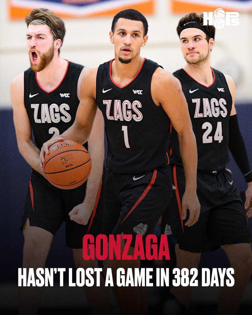 BleacherReport's tweet photo. GONZAGA’S UNDEFEATED RUN CONTINUES

No. 1 ranked Zags hold off BYU to win the WCC championship 🏆 @brhoops https://t.co/JC76Mu4jJ7